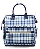 Winnies Premium Check Maternity & Diaper Bag with Multiple Pockets-Blue