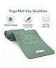 Abr Mall EVA Screen Printed Yoga Mat with Alignment Lines & Strap  Dual-Sided Non-Slip, Anti-Tear, Extra Wide Exercise Mat for Yoga, Pilates, Stretching & Home Workouts (Unisex, ) (6MM) Green