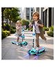 R For Rabbit Runner Stellar LED Scooter With Bluetooth Music, Adjustable Height & Smooth Ride - Neon & Black