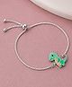 ShimmerTots Dinosaur Hypoallergenic 925 Silver Slider Chain Rakhi - Green