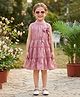 Bright Stars KIDSWEAR Woven Sleeveless Bow Applique Detailed Tiered Dress - Pink