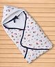 Simply Interlock Knit Towel & Wrappers with Bear Boat Print L 92 x B 95 cm - White
