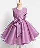 Enfance Cotton Mixes Knit Sleeveless Bow Applique Sequin Detailed Dress - Dark Pink