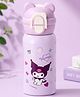 Paper Moon Stainless Steel Kawaii Cartoon Printed Double wall Insulated Leak Proof Water Bottle with Dual Mouth intregrated straw for Kids School & Outdoor -500ml (Color may vary )