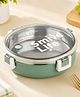 Paper Moon Stainless Steel Lunch Box with Airtight Leak-Proof Inner Thermal Containers Transparent Lid and Steam Vent  for School, Travelling - Color may vary