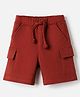 Babyhug Cotton Knit Mid Thigh Shorts - Brown