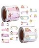 ARCADE TOYS Cute Cartoon Name Sticker Rolls for Kids  300 PCS/1 Rolls, Self-Adhesive Kawaii Label Stickers for School Notebooks, School Supplies Stickers (Multicolor)
