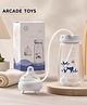 ARCADE TOYS 3-in-1 Anti-Colic Silicone Baby Feeding Bottle with Long Straw | Leakproof | 240 ml | BPA-Free | 612 Months- Multicolour