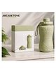 ARCADE TOYS Foldable Silicone Water Bottle 600 ml | Collapsible | Leakproof | BPA-Free | Reusable Travel & Sports Bottle with Carry Strap Multicolour