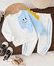 Mark & Mia 100% Cotton Full Sleeves T-Shirt & Jogger Winter Wear Set with Face Print & Applique - White