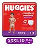 Huggies Complete Comfort Wonder Pants Triple Extra Large (XXXL) Size (17 Kgs+) Baby Diaper Pants, 10 count|5 benefits in 1 diaper| Bubble Bed softness | Upto 12 hour overnight absorption