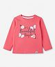 Teddy Sinker Knit Full Sleeves T-Shirts with It's A Beautiful Day Print - Pink