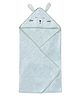 Masilo Cotton Blend Woven Bunny Face Embroidered Hooded Towel - Mint