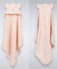 Masilo Cotton Blend Woven Animal Face Embroidered Hooded Towel - Pink