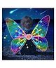 YAMAMA Wings of Faerie Electric Moving Butterfly Wings with LED Lights & Music for Girls, Magical Princess Costume Accessory for Girls - Blue