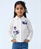 Tiny Girl Woven Full Sleeves Floral Printed Shirt - Off White