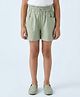 Tiny Girl Woven Solid Shorts - Sage Green