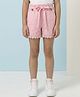 Tiny Girl Woven Lace Embellished & Tie Up Detailed Shorts - Flamingo Pink