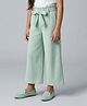 Tiny Girl Knit Ribbed & Tie Up Detailed Palazzo - Pista Green