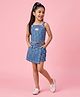 Barbie by Tiny Girl Cotton Woven Mattel Featuring Sleeveless Barbie Printed Coordinating Top & Skort Set - Blue