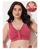 Zelena 92% Modal 8% Spandex Knit Solid Maternity Bra With Front Open Nursing Access - Red