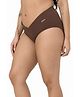 Zelena 92% Modal 8% Elastane Knit Solid Mid Rise Maternity Panty - Brown