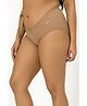 Zelena 92% Modal 8% Elastane Knit Solid Mid Rise Maternity Panty  - Skin