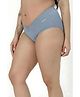 Zelena 92% Modal 8% Elastane Knit Solid Mid Rise Maternity Panty - Medium Blue