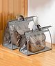 House of Quirk  Handbag Storage Anti Dust Storage Bag For Organizer Transparent With Zipper Closure Hanging - Set 2 Grey