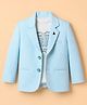 Dapper Dudes Cotton Mixes Woven Full Sleeves Lined Blazer With Dream Text Printed Tee - Light Blue