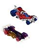 Hot Wheels Die Cast Free Wheel Vehicle Toys in 1:64 Scale Pack of 2 - Red