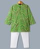 Bow & Tie Full Sleeves Abstract Printed Kurta & Pyjama Set - Green