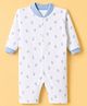 Junior Star Full Sleeves Teddy Bears Printed Romper - White