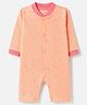 Junior Star Full Sleeves Polka Dots Printed Romper - Pink