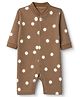 Junior Star Full Sleeves Sun Printed Romper - Biscuit