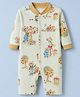Junior Star Full Sleeves Animal Friends Printed Romper - Yellow
