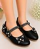 Freeplay Stones Embellished Butterfly Detailed Velcro Closure Mary Jane  Ballerinas - Black
