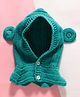 MayRa Knits Woven Ear Designed Hand Knitted Crochet Cap - Green  Circumference - 25 Cms
