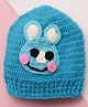 MayRa Knits Hand Knitted Woven Animal Designed Cap - Blue Circumference - 41 Cms