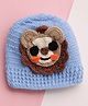 MayRa Knits Hand Knitted Woven Animal Designed Cap - Blue Circumference - 25 Cms