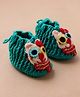 MayRa Knits Hand Knitted Joker Designed Booties - Green