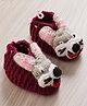 MayRa Knits Bunny Designed  Hand Knitted Booties - Magenta