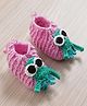 MayRa Knits Octopus Designed  Hand Knitted Booties - Purple