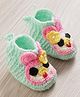MayRa Knits Hand Knitted Animal Designed Booties - Blue