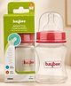 BAYBEE Premium Feeding Bottle for New Born Babies | Anti Colic & Leak Proof Baby Milk Feeding Bottles | BPA Free Milk Bottle for 1 Year Baby Boys & Girls (Red, 125ml)