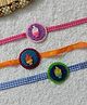 Krisha's  KALACAREE set of 3 Ice cream rakhi - Multicolour