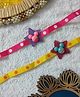 Krisha's KALACAREE set of 2 mickey and minnie rakhi  - multicolour