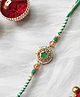 Krisha's KALACAREE sea green jadtar rakhi  - sea green