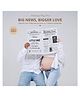 Babliss Double-Sided Pregnancy Announcement Magazine Photography Prop | Pack of 1 | White