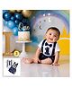 Babliss 1st Birthday Cake Smash Romper with Suspender Shorts Photography Outfit | set of 3 | Galaxy Print